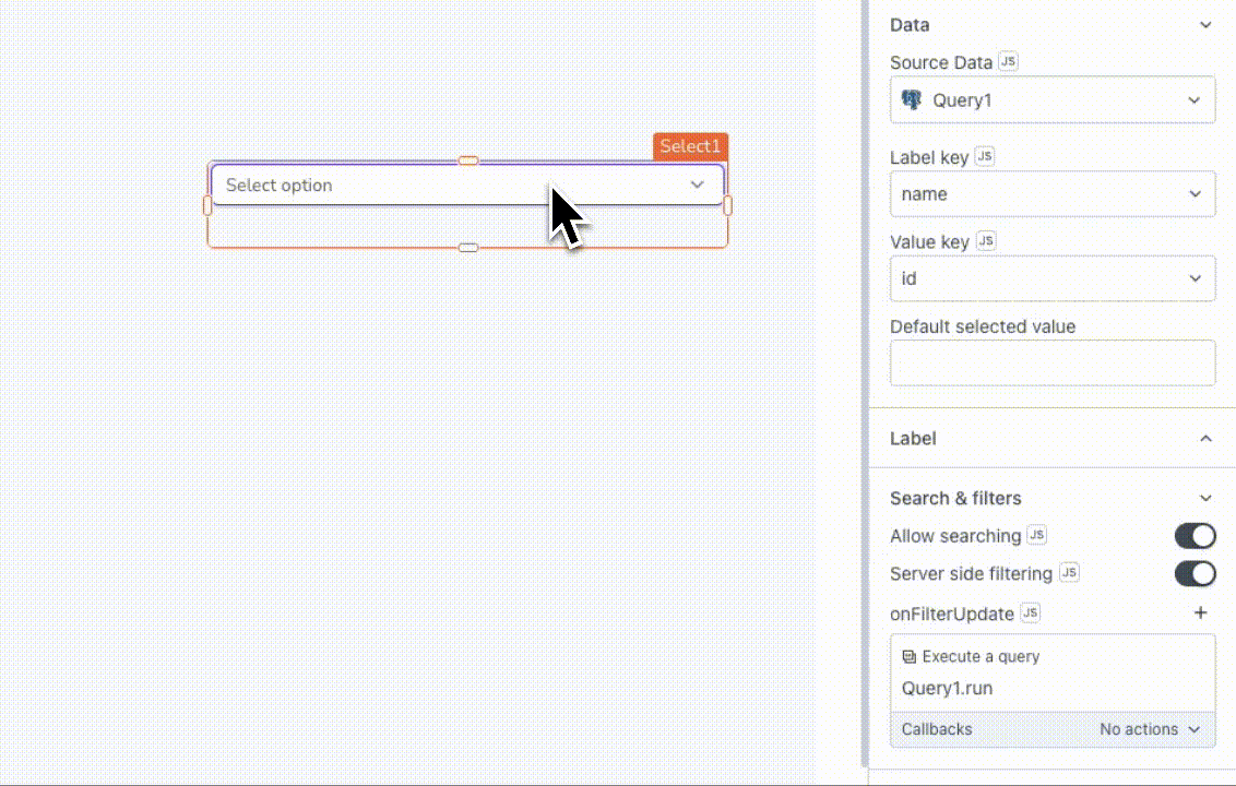 Server-side Filtering on Select